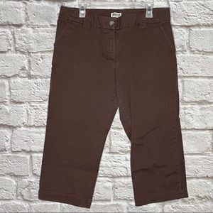 Magellan Sportswear Cropped Brown Khaki Pants Womens size 12